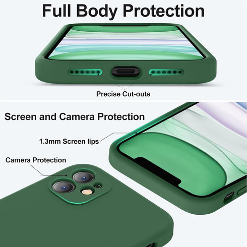 Vooii iPhone 11 Case, Upgraded Liquid Silicone with Camera Protection and Soft Anti-Scratch Microfiber Lining, 6.1