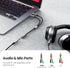 UGREEN Headphone Splitter for Computer 3.5mm Female to 2 Dual 3.5mm Male Braided Audio Splitter Cable