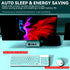FD Wireless Keyboard and Mouse Combo, 2.4GHz USB Cordless, Cute Round Keys, Slim Set for Laptop & Computer