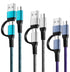 60W USB C to USB C Cable 3 Pack, 6ft Fast Charging Cords for Samsung Galaxy S21, MacBook Pro, iPad Pro 2020/2019.