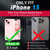 SHIELDON 15 2023, 15 6.1" Genuine Leather Case for iPhone Magnetic Wireless Charging Slim Non-Slip Anti-Scratch