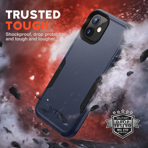 NTG 2023 New Designed Heavy-Duty Case for iPhone 11 (6.1 Inch), Tough Rugged Lightweight Slim Shockproof - Dim Grey