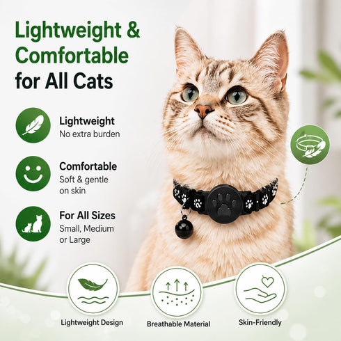 JNLIK Pet Tracker,GPS Collar for Cats (Android Only) Smart tag,Waterproof Compatible with Google Find My,No Monthly