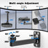 BAISHUN 1/4-Inch 360-degree Setup Projector Stand, Wall and Mini Ceiling Mount with Thread, Rotation, Adjustable Tilt