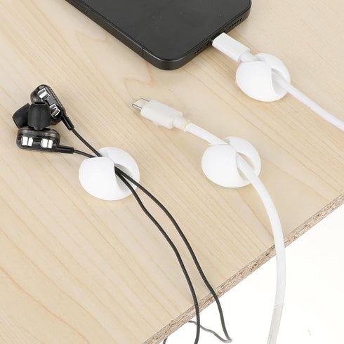 9 Pcs Adhesive Cable Clips, Charger Cord Holder for Nightstand, Cable Management Wire Cord Organizer for Desk, Nightstand, Phone Charger, Computer, Home, Office, Car(White)