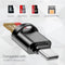 USB C Micro SD Card Reader for Android Phone, Camera, Laptop with Keychain, Mini Metal Type-C Reader