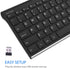 Arteck USB Wireless Keyboard Ultra Slim Stainless Steel with Numeric Keypad for PC/Laptop/Computer, Windows 11/10/8