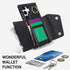 for Samsung Galaxy S24 Ultra Phone Case for Women, Crossbody Wallet Case with Credit Card Holder, Shockproof Black