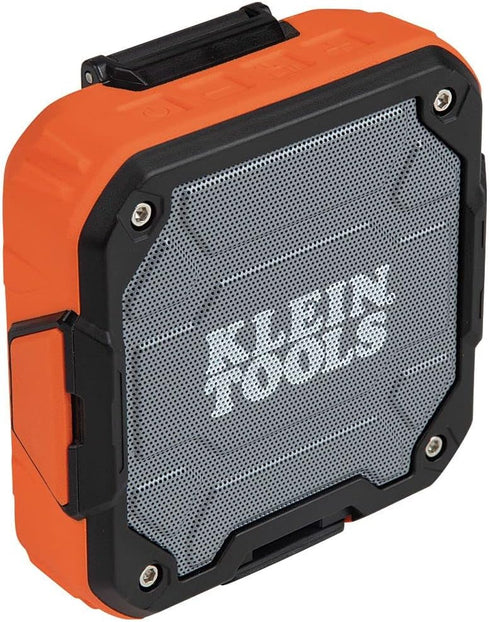 Klein Tools AEPJS2 Bluetooth Speaker, Wireless, Rechargeable, Magnetic Strip, 10 Hr Run Time, IP54