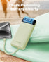 charmast 10000mAh Pack 6 3 3A Portable Charger with Built in Cables, Power Bank with Cords Wires, Slim Travel Battery
