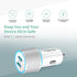 2 Pack 40W Fast USB C Car Charger Adapter for iPhone 15 Pro Max/Samsung Galaxy S24 Ultra, Dual 20W PD Port, White