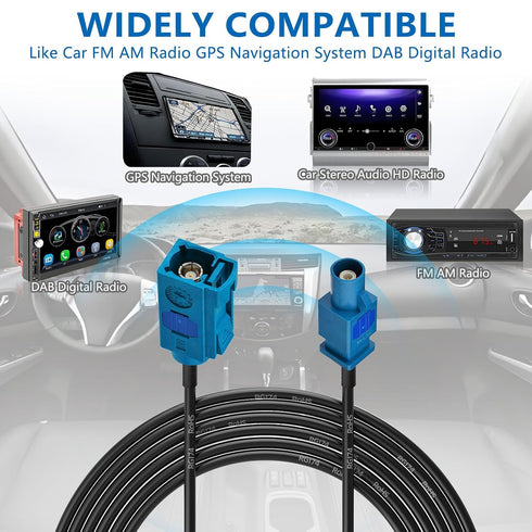 SZSAUTO 12 Inch 30cm 4G Fakra Z Male to Female Car Antenna Extension Cable for Vehicle Stereo Android Head Unit GPS
