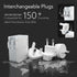 USB C Charger, MANTO 30W 2 Port PD Fast Charger with 20W USB-C Power Adapter, Foldable International Travel Adapter for