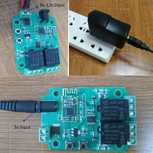 DSD TECH 2 Channels Bluetooth Relay Module for Remote Control Switch, Compatible with iPhone and Android 4.3
