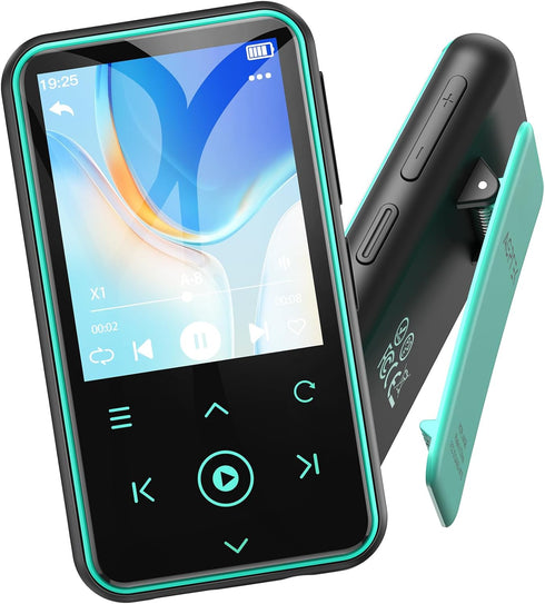 AGPTEK 64GB MP3 Player with Clip, 1.8 inch Bluetooth 5.3 Music Player with