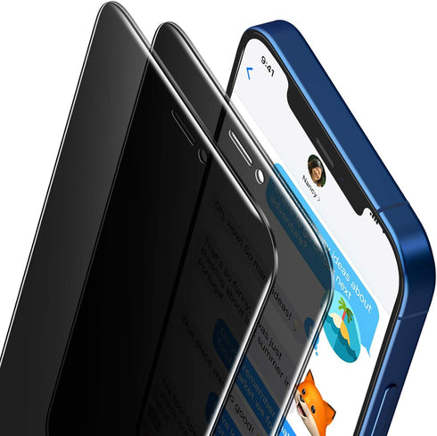ORIbox Privacy Glass Screen Protector for iPhone 12 mini, 2 Packs Anti-Spy Tempered Glass Protector
