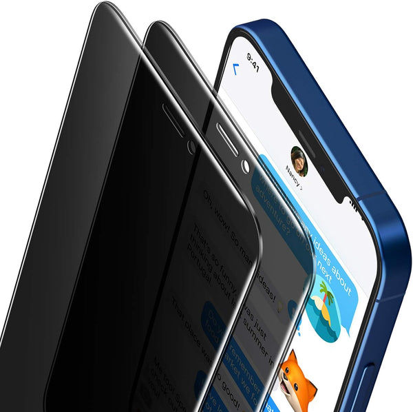 ORIbox Privacy Glass Screen Protector for iPhone 12 mini, 2 Packs Anti-Spy Tempered Glass Protector
