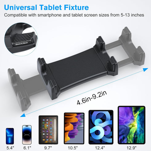 OHLPRO Car Tablet Holder, Heavy Duty Drill Base, Compatible with iPad Samsung Tab 5"-13" for Truck/Business Vehicle