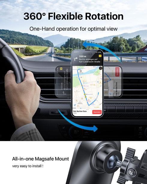 andobil Newest MagSafe Car Mount Pro, Strongest Magnet Magnetic Phone Holder for Car Vent for iPhone 16 15 14 13 Pro Max
