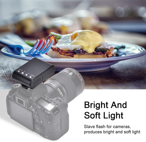 Camera Flash Speedlite for DSLR Cameras, Portable Mini Digital Hot Shoe Mount Flashlight with Auto Pre Flash Sensor