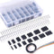 Glarks 700Pcs Connector Assortment Kit - 2.54mm Plug Housing & Male/Female Pin with 10 Wire Rainbow IDC Cable