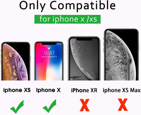 Telaso iPhone X Case, iPhone Xs Phone Case Compatible with Magsafe Wireless Charging Translucent Matte Back Slim Shockproof Anti-Scratch Anti-Yellow Protective Magnetic iPhone X/XS Case, Black