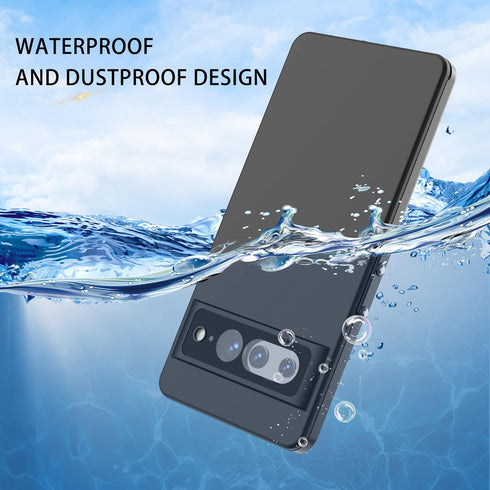 Google Pixel 7 Pro Case Waterproof, IP68 Certified Waterproof Shockproof Built-in Screen Protector Full Body Case for Pixel 7 Pro 2022 (Black)
