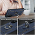 IKAZZ Galaxy S21 Case, Military Grade Shockproof Heavy Duty Protective Cover with Magnetic Kickstand, Blue