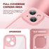 TIESZEN iPhone 15 Plus Case - Pink, Dustproof, MagSafe Compatible, with Privacy Screen & 9H Tempered Glass Protection.