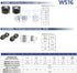 DRRI WS16 f16mm 2pin 3pin 4pin 5pin 6pin 7pin 9pin Metal Square Flange Panel Mount Aviation Cable Connector