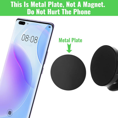 ElevateTech 40 Metal Plates for Magnetic Mount, Pcs Round Metal Plate Magnet for Phone Case Universal Mobile-Phone Iron