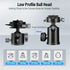 SIRUI Quick Release System Low Profile Tripod Head, 360° Panoramic Metal Ball Head Mount for Monopod, DSLR, Max Load