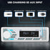 Single Din Marine Stereo Receiver: Bluetooth Boat Radio with Digital LCD Display, AM FM MP3, USB Charging
