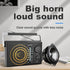 LEOTEC Portable AM FM Radio with Best Reception, Battery Operated or AC Power, Black