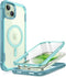 i-Blason Ares Case for iPhone 15/14/13 (6.1'') - Rugged Clear Bumper, Built-in Screen Protector, MagSafe Compatible