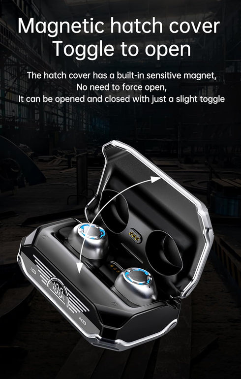 True Wireless Earbuds, 2024 Bluetooth 5.3 Headphones, Waterproof Touch Control Ear Buds with Built-in Mic, Model 35