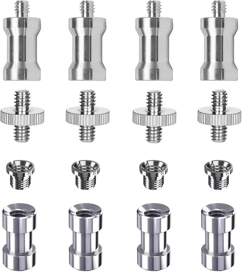 16PCS Camera Screws Mount Set 1/4 Inch and 3/8 Inch Threaded Converter Screws Adapter for DSLR Camera/Tripod