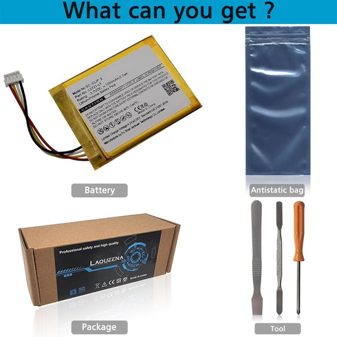 L0721-LF 1000mAh Battery for JBL Clip 3 / Clip 3AN / Clip 3SAND Waterproof Bluetooth Speaker with Tools