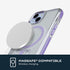 tech21 16e 15 EvoCrystal Kick case for iPhone / - Compatible with MagSafe - Impact Protection Case - Lilac