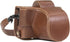 MegaGear Olympus Pen E-Pl8 Ever Ready Leather Camera Case and Strap, Dark Brown