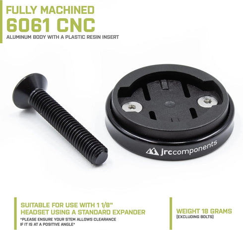 JRC Components Enkei Top Cap Bike Stem Mount, Lightweight CNC 6061-T6 Aluminium, Compatible with Wahoo Elemnt
