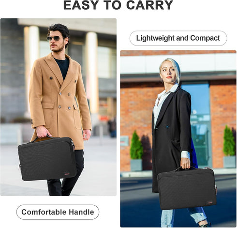 Losong 16.1/15.6 Inch 15.6 inch Portable Monitor Case, Laptop Protective Carrying Cover with PU Handle, Large Accessory