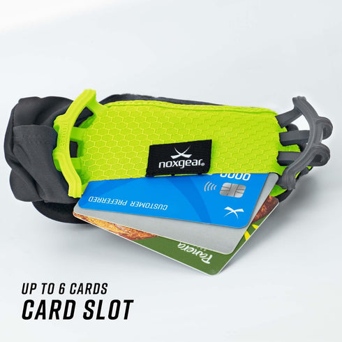 Noxgear Hand Held Phone Holder - Handheld Grip with Key Fob & Card Slot for Running, Jogging & Working Out - Compatible
