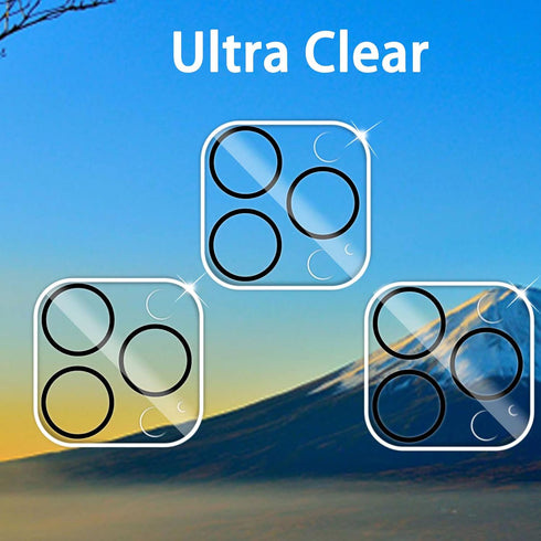 Tempered Glass Camera Lens Protector for iPhone 12 Pro Max 6.7" - 3 Pack, Ultra HD, 9H Hardness, Anti-Scratch, Easy