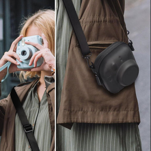Camera Protective Case for Instax Mini 12/99, Hard Case for Fuji Mini 40/11/10/9/8/7+ Instant Camera Storage Bag