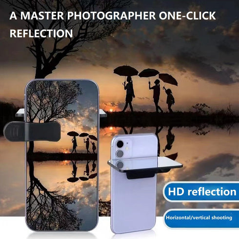 Generic Mirror Reflection Clip, Mirror Effect Lens - Capture Stunning Reflections Instantly, Adjustable HD Glass