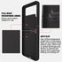 ABITKU 4 360Ring 4 6.7 inch Compatible with Galaxy Z Flip Case, Silicone with Kickstand Holder Microfiber Cloth