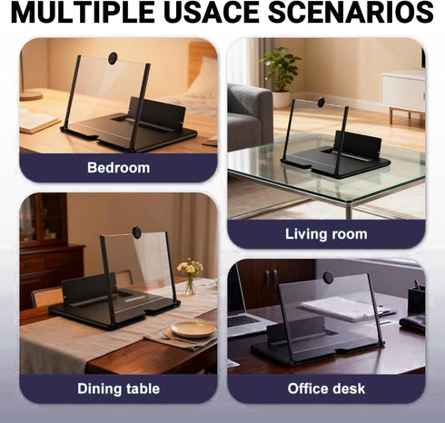 2026 3D 12inch) Screen Mobile Phone Magnifier, New HD Screen Expander, Portable Enlarger Movies Gaming Video,Foldable