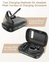 ZUKUMU Headset Wireless Bluetooth Earpiece with Dual Noise Canceling Microphone Hands Free Headphones Single Ear