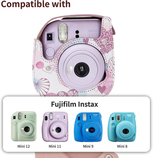 molshine Premium Protective Case for Fujifilm Instax Mini 12 11 9 8 Instant Camera, Portable Travel Storage Protector